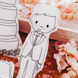 Bride and Groom Coloring Doll Wedding Favor for Kids Tiny Owls Gift Co