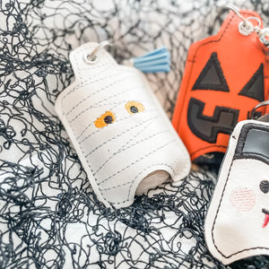 "Mummy" Halloween Hand Sanitizer Key chain Tiny Owls Gift Co