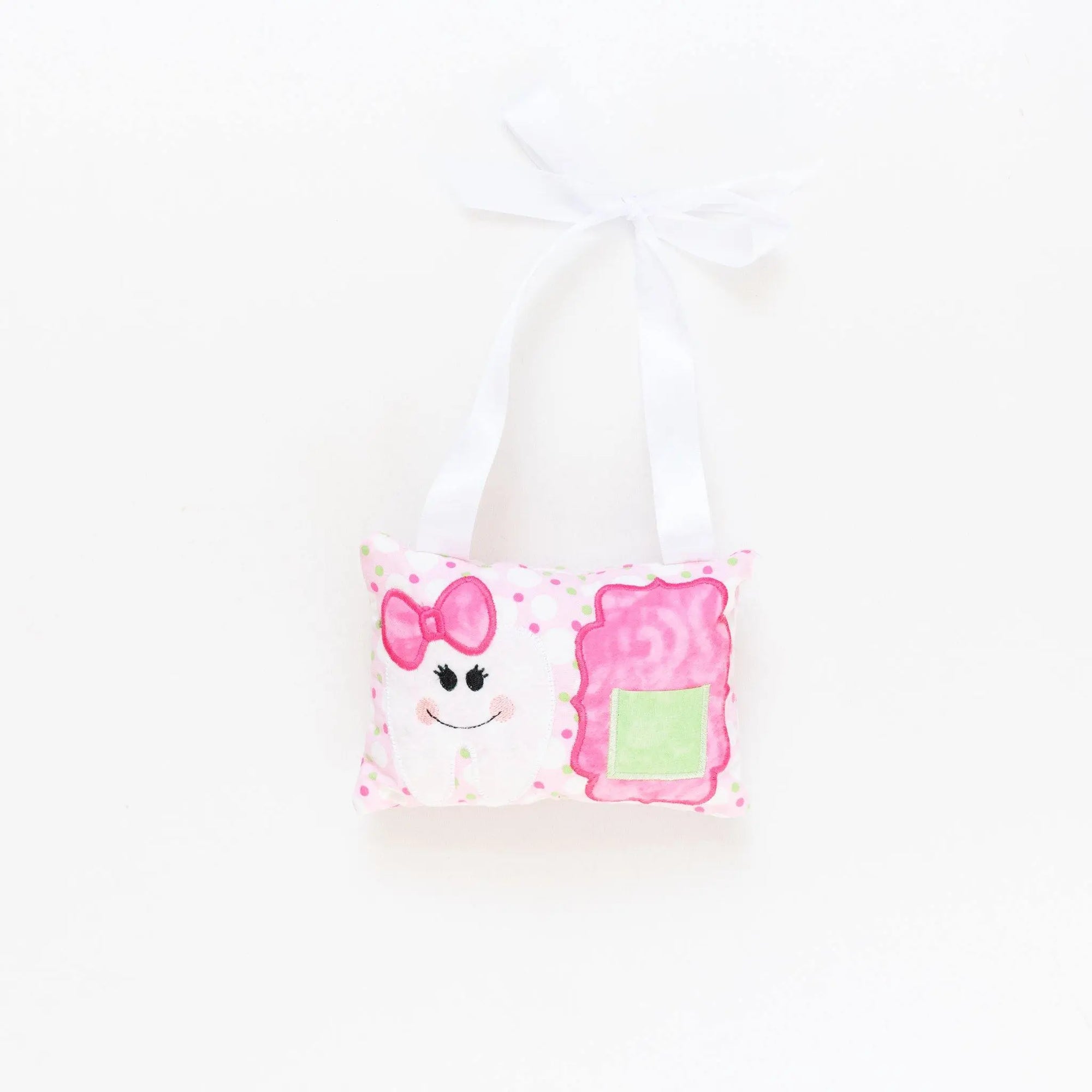 Pink Polka Dot Tooth Fairy Pillow