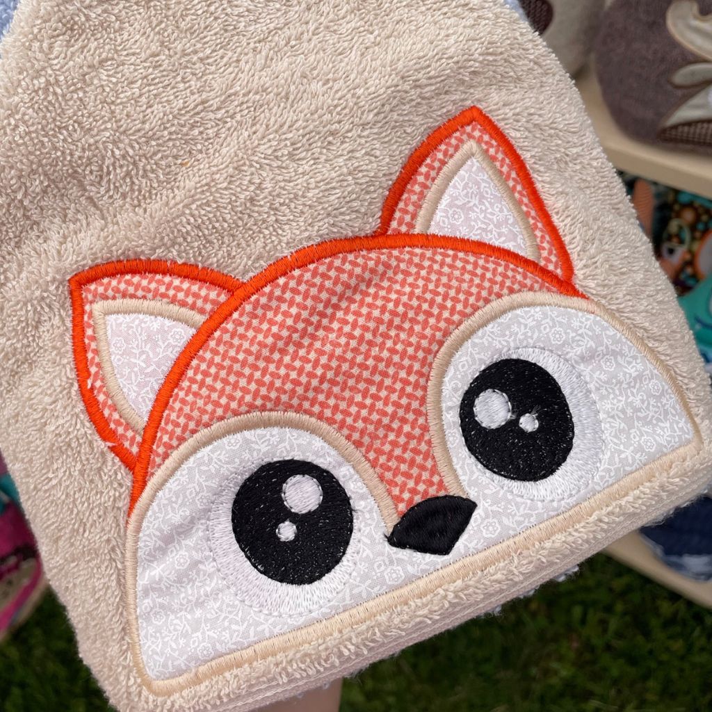 Boy Fox Peeker Hooded Towel