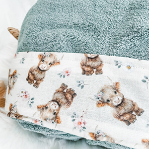 Highland Babies Personalized Hooded Towel
