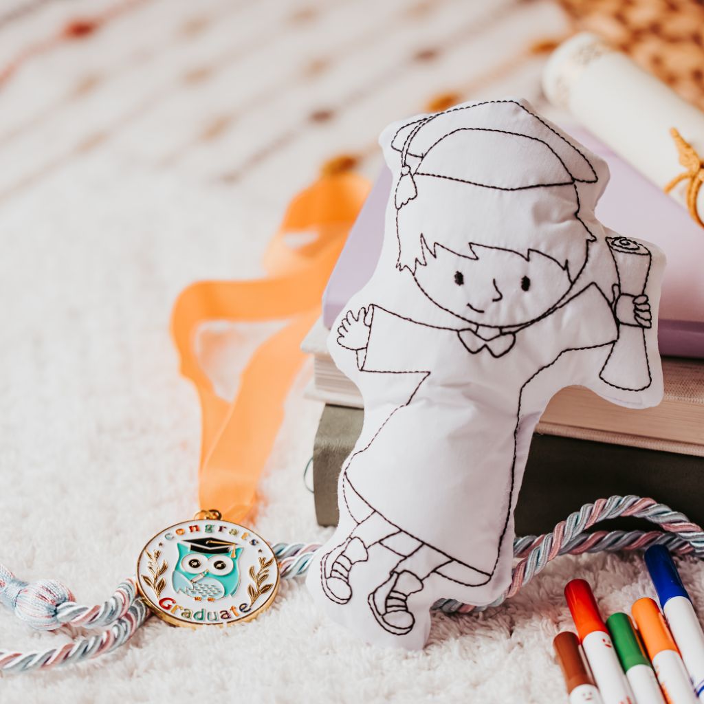 Graduate Boy Coloring Pillow
