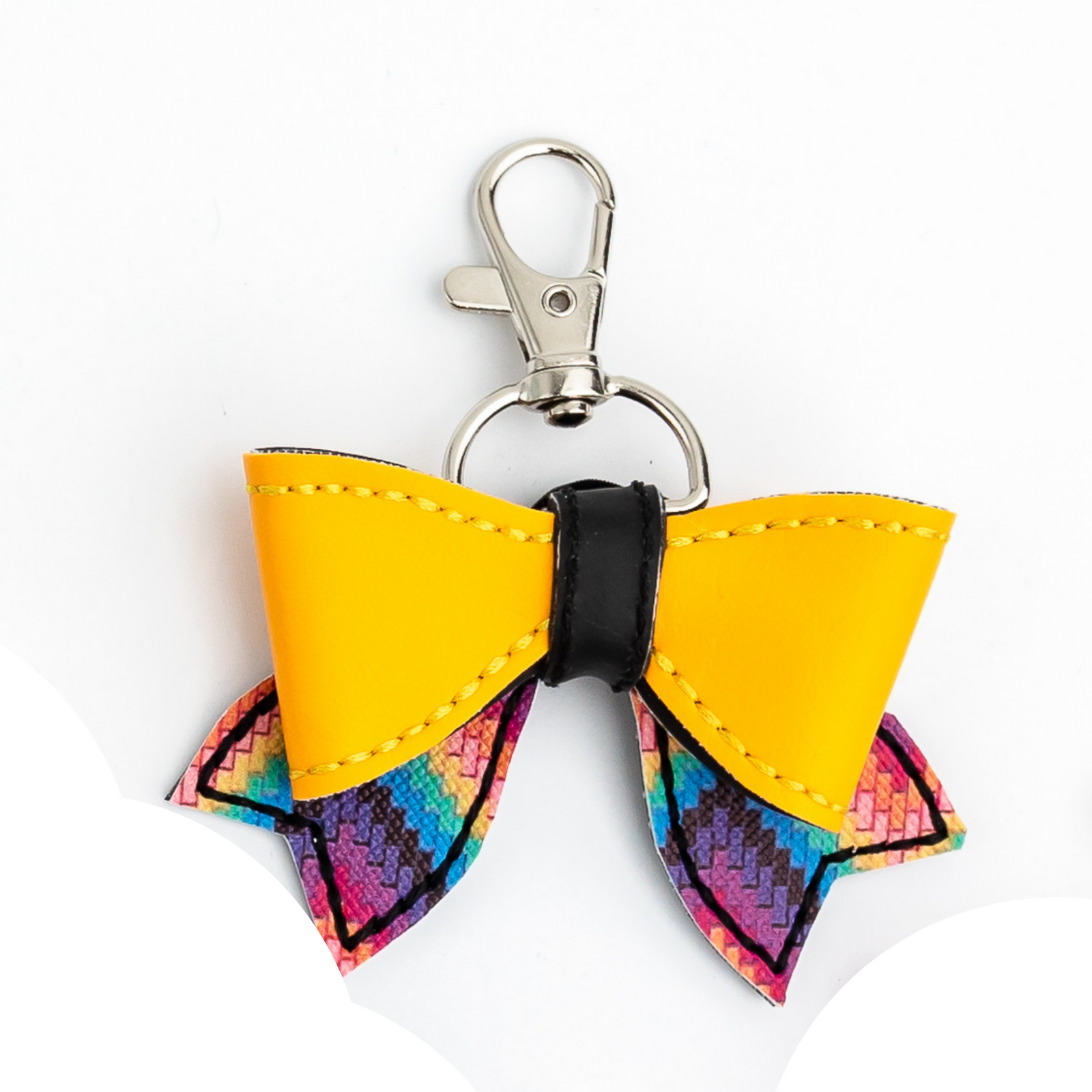 "Cinco" Bow Keychain Purse Charm Tiny Owls Gift Co