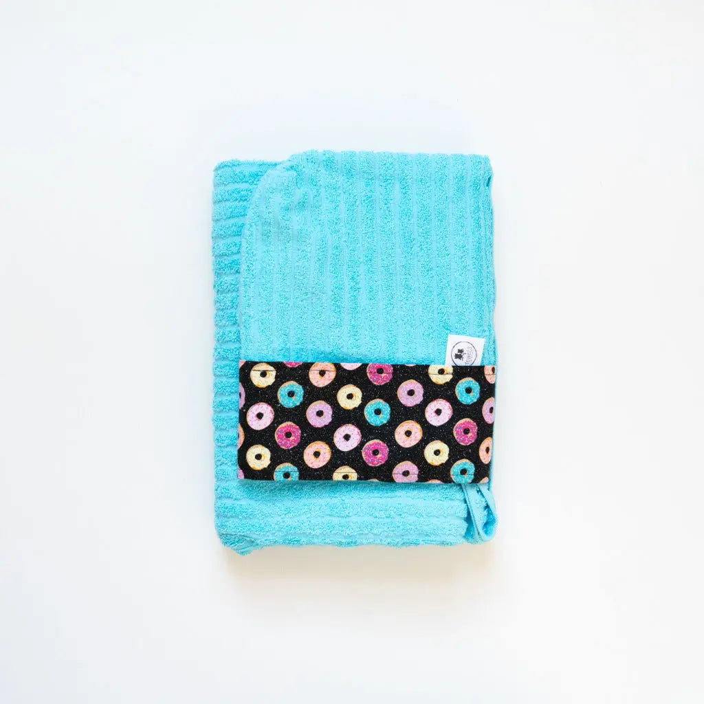Donut Sparkle Personalized Hooded Towel for Kids