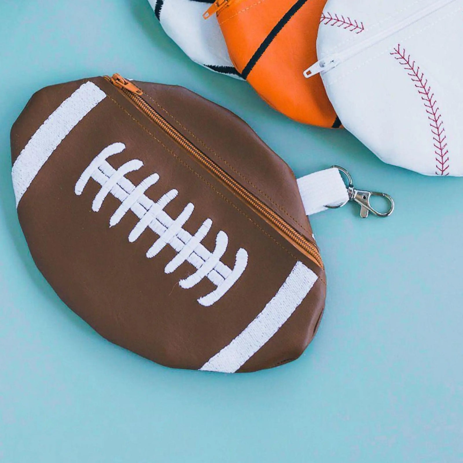 Football Zippered Pouch