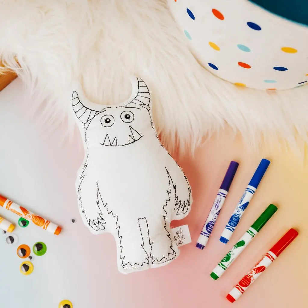Furry Monster Doodle Coloring Activity Kit Tiny Owls Gift Co