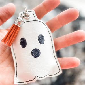 "Halloween Ghost" Hand Sanitizer Keychain Tiny Owls Gift Co