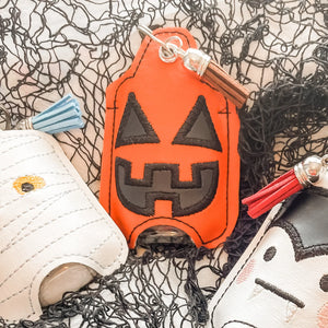 Halloween "Jack o Lantern" Hand Sanitizer Holder Tiny Owls Gift Co