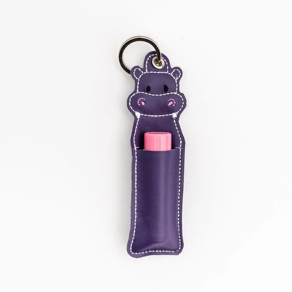 Hippo Lip Balm Keychain Holder