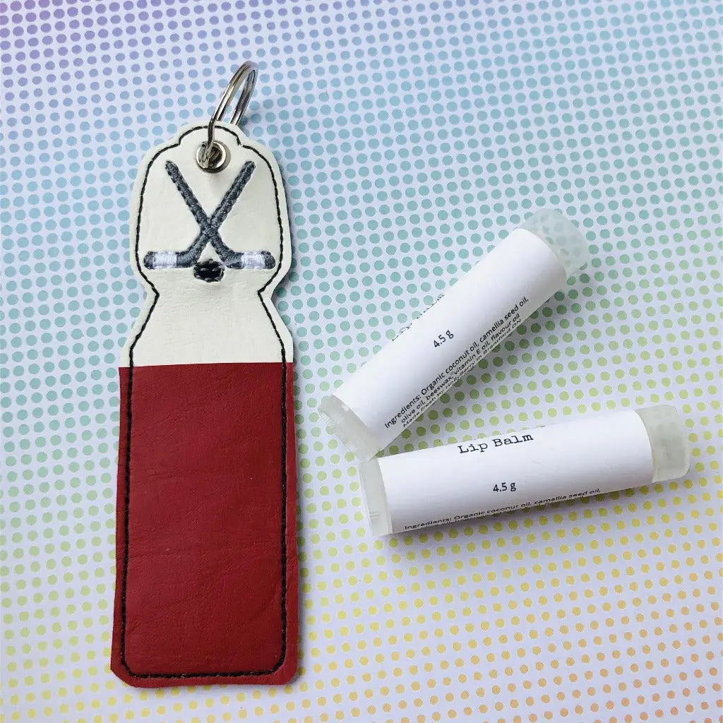Hockey Chapstick Keychain Holder