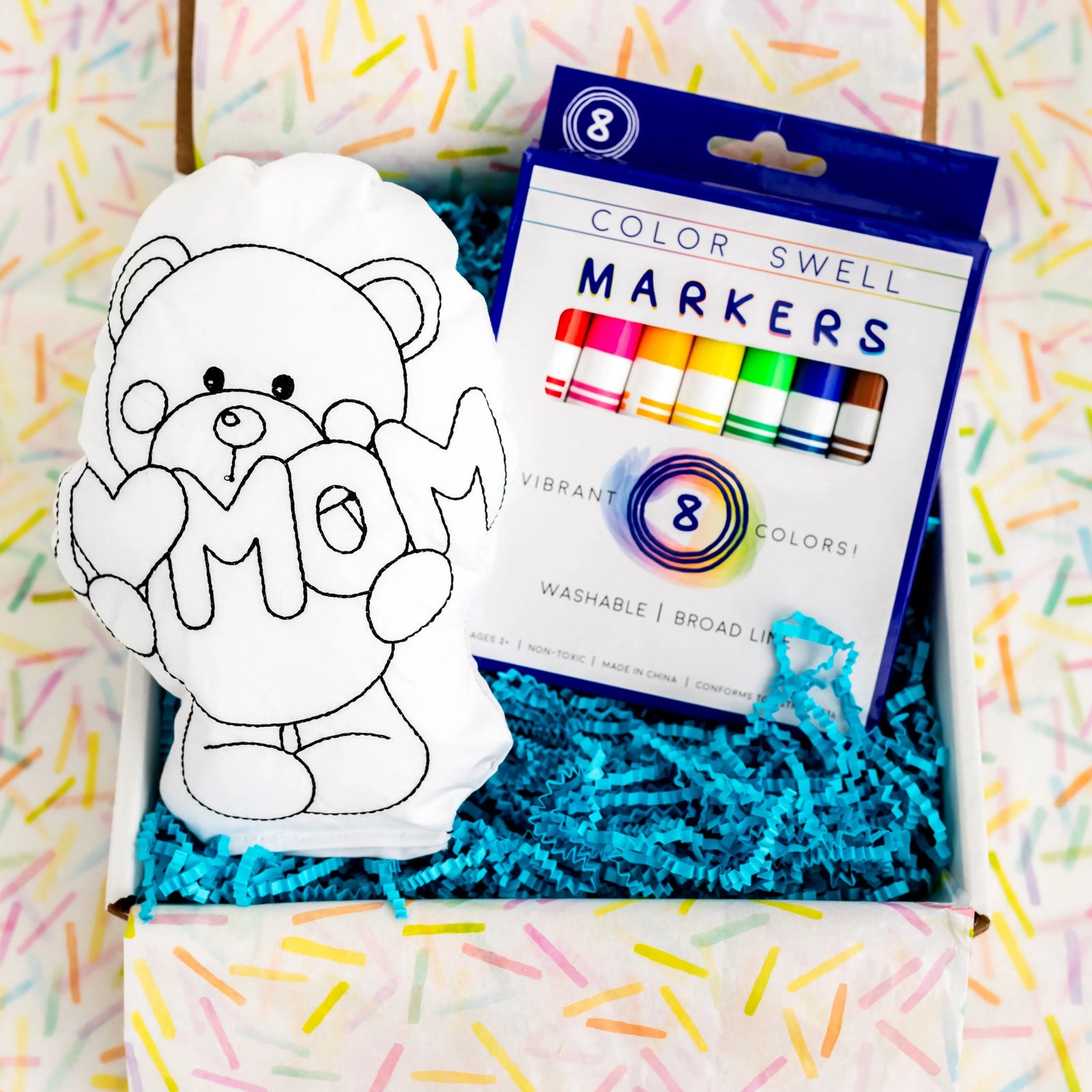 "I Love Mom" Doodle Pillow Personalized Gift Tiny Owls Gift Co