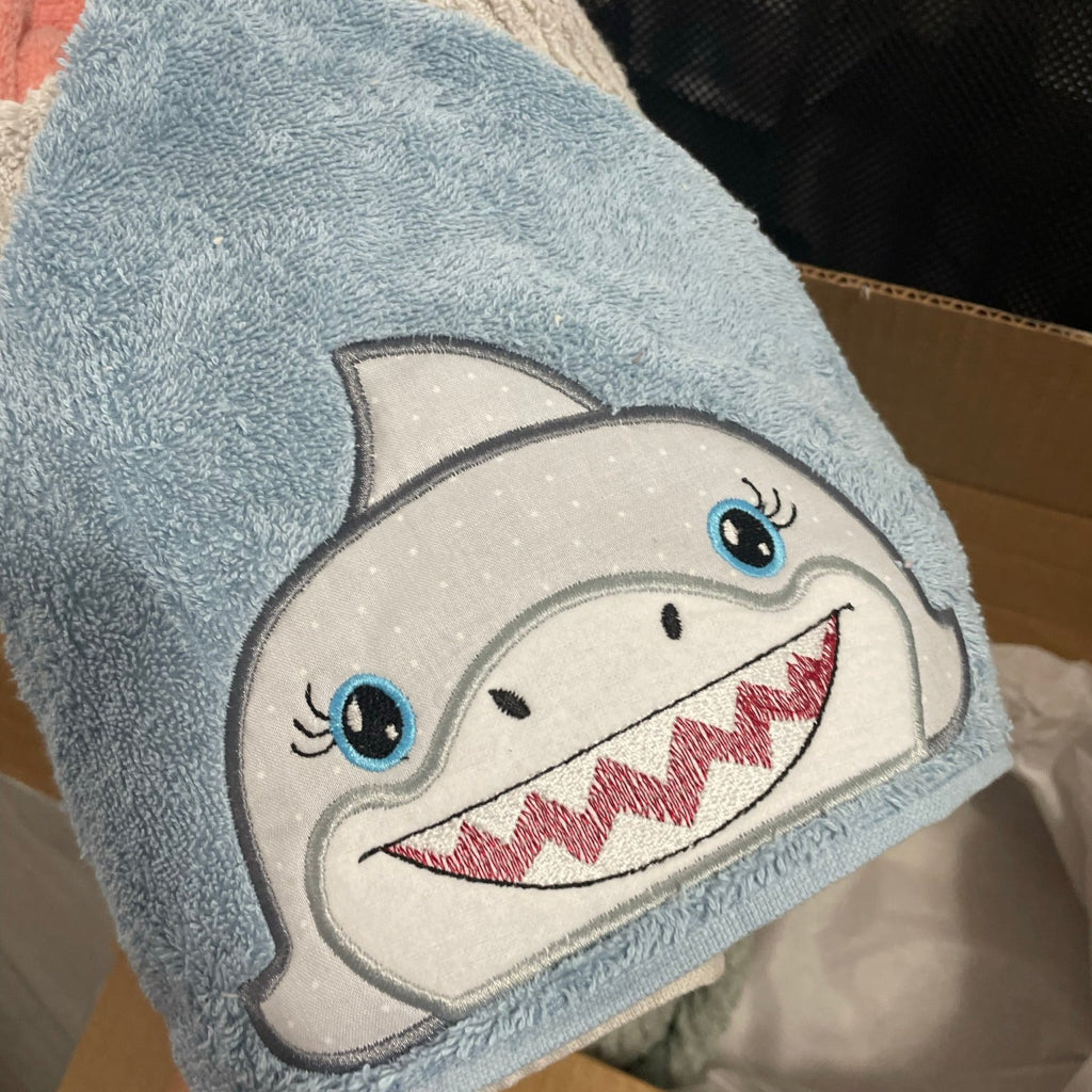 Shark Boy Peeker Hooded Towel