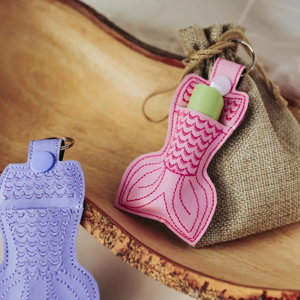 Mermaid Lipbalm Holder Keychain Tiny Owls Gift Co