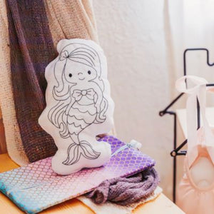 Reusable Mermaid Coloring Pillow 