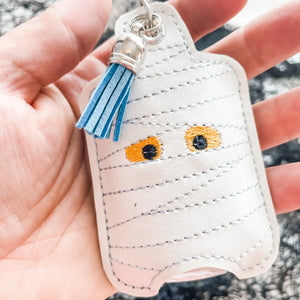 "Mummy" Halloween Hand Sanitizer Key chain Tiny Owls Gift Co