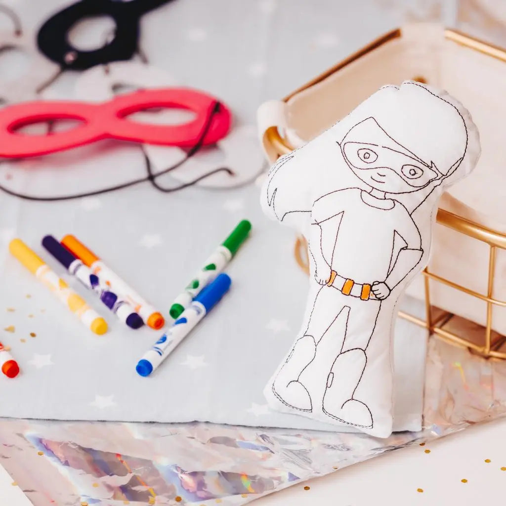 Superhero Girl Color Doll Activity Kit Tiny Owls Gift Co