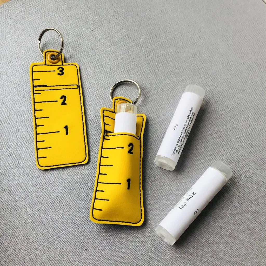 Tape Measure Chapstick Keychain Holder