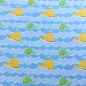 Yellow Whales Baby Hooded Towel